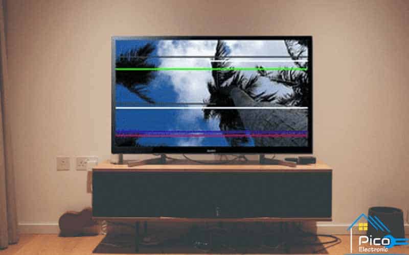 خطوط افقی روی صفحه تلویزیون